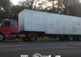Policiamento Rodoviário apreende caminhão “furou”